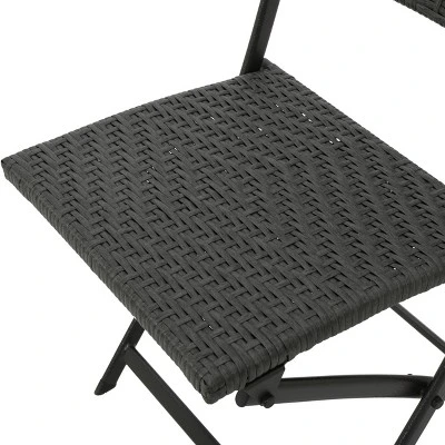 El Paso Set Of 2 Wicker Patio Folding Chairs: Weather-Resistant, UV-Protected - Christopher Knight Home 4 El Paso Set Of 2 Wicker Patio Folding Chairs: Weather-Resistant, UV-Protected - Christopher Knight Home - Image 4