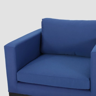 Walden 2PK Aluminum Upholstered Club Chair Navy Blue - Christopher Knight Home 2 Walden 2PK Aluminum Upholstered Club Chair Navy Blue - Christopher Knight Home - Image 2