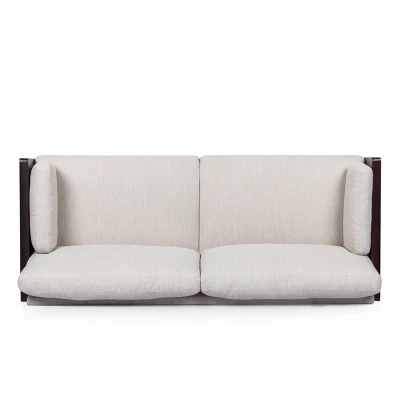 Sofia Mid-Century Modern Upholstered 3 Seater Sofa - Christopher Knight Home 4 Sofia Mid-Century Modern Upholstered 3 Seater Sofa - Christopher Knight Home - Image 4