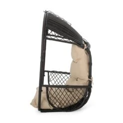 Greystone Indoor/Outdoor Wicker Hanging Chair With 8' Chain - Brown/Tan - Christopher Knight Home -FurniVerse Store GUEST 029eaf23 e6ab 4e2e a7c2 9fc0a40ad982