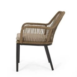 Russel 3pc Outdoor Wicker 2 Seater Chat Set - Light Brown/Beige - Christopher Knight Home -FurniVerse Store GUEST 02c7fd1a 8354 49a6 a188 13b0ba1d1851