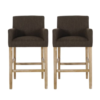 Set Of 2 30.5" Armga Contemporary Fabric Upholstered Wood Counter Height Barstools - Christopher Knight Home 10 Set Of 2 30.5" Armga Contemporary Fabric Upholstered Wood Counter Height Barstools - Christopher Knight Home - Image 10