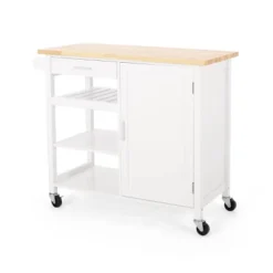 Westcliffe Contemporary Kitchen Cart With Wheels - Christopher Knight Home -FurniVerse Store GUEST 0536a5d5 dc9f 4552 83ab a77ea7562035