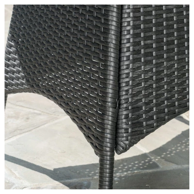 Peterson 3pc Wicker Patio Bistro Set - Gray - Christopher Knight Home 2 Peterson 3pc Wicker Patio Bistro Set - Gray - Christopher Knight Home - Image 2