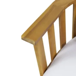 Solano Outdoor Wooden Loveseat With Cushions - White/Teak - Christopher Knight Home -FurniVerse Store GUEST 089a89e9 fb32 4758 9938 b7c4167c8320