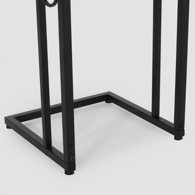Set Of 2 Bader Modern C-Shaped Side Table Black - Christopher Knight Home 4 Set Of 2 Bader Modern C-Shaped Side Table Black - Christopher Knight Home - Image 4