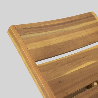 Maki 4 Pk Acacia Wood Chaise Lounge Teak - Christopher Knight Home: Weather-Resistant, Poolside Comfort 2 Maki 4 Pk Acacia Wood Chaise Lounge Teak - Christopher Knight Home: Weather-Resistant, Poolside Comfort - Image 2