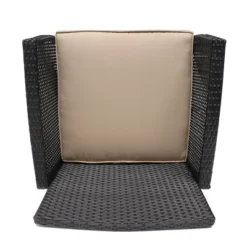 Christopher Knight Home Brynnli Outdoor Wicker And Lightweight Concrete 7 Seater Sofa And Club Chair Chat Set With Fire Pit -FurniVerse Store GUEST 0b17a519 a9a3 4b78 b960 5f600fb72a22