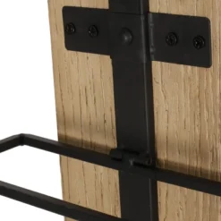 Toston Modern Industrial 8 Bottle Wall Mounted Wine Rack Natural/Black - Christopher Knight Home -FurniVerse Store GUEST 0bc3b048 7afb 4e03 b16e 31a5bde2f596