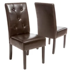 Taylor Bonded Leather Dining Chair Set 2ct - Christopher Knight Home -FurniVerse Store GUEST 0dd412ea 8b0e 403c 84d1 3359074d895f