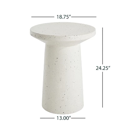 Christopher Knight Home Nikolai Outdoor Handcrafted Lightweight Concrete Side Table 2 Christopher Knight Home Nikolai Outdoor Handcrafted Lightweight Concrete Side Table - Image 2