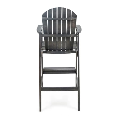 Christopher Knight Home Malibu Outdoor Acacia Wood 29.5 Inch Adirondack Barstools (Set Of 4) 5 Christopher Knight Home Malibu Outdoor Acacia Wood 29.5 Inch Adirondack Barstools (Set Of 4) - Image 5