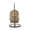 Malia Outdoor Wicker Hanging Chair With Stand Brown/Beige - Christopher Knight Home