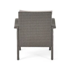 Keana 5pc Faux Rattan Club Chair & Fire Pit Chat Set - Christopher Knight Home -FurniVerse Store GUEST 0f168e18 25a6 48bc afd0 82ff58b22979