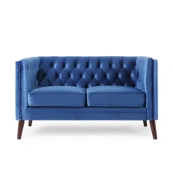 Holasek Contemporary Velvet Upholstered Tufted Loveseat - Christopher Knight Home -FurniVerse Store GUEST 0fa40d94 84d9 4bde a98e c3ca1be2435e