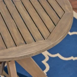 Casa 3pc Acacia X Leg Bistro Dining Set Gray/Cream - Christopher Knight Home -FurniVerse Store GUEST 0fe6f86d 9ca9 49d0 a0b8 562994b16ebe