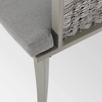 Pebble 3pc Wicker Boho Chat Set - Gray - Christopher Knight Home 5 Pebble 3pc Wicker Boho Chat Set - Gray - Christopher Knight Home - Image 5