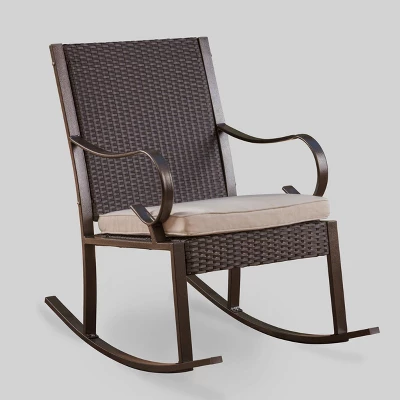 Harmony Wicker Patio Rocking Chair - Christopher Knight Home 6 Harmony Wicker Patio Rocking Chair - Christopher Knight Home - Image 6
