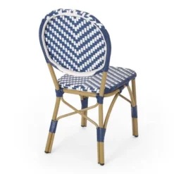 Picardy 3pc Outdoor Aluminum French Bistro Set - Navy/White/Bamboo - Christopher Knight Home 15 Picardy 3pc Outdoor Aluminum French Bistro Set - Navy/White/Bamboo - Christopher Knight Home -FurniVerse Store GUEST 1116bb6b 223c 4d7d 81dc a2e43c58a0d9