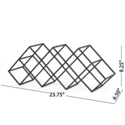 Mcclellan Modern Industrial 7 Bottle Tabletop Wine Rack Black - Christopher Knight Home -FurniVerse Store GUEST 114a9b17 34e7 43b0 bcd5 1b390b898e73