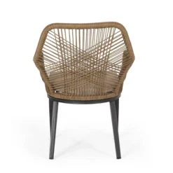 Russel 3pc Outdoor Wicker 2 Seater Chat Set - Light Brown/Beige - Christopher Knight Home -FurniVerse Store GUEST 114e5c8d eb7d 41d8 ab8e 4b8a9b430ad2