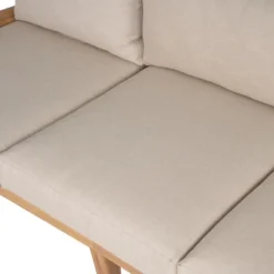 Christopher Knight Home Frode Outdoor 76" Rustic Upholstered 3-Seater Sofa With Slat Paneling -FurniVerse Store GUEST 11c18134 e66f 43f6 8e73 fef8d6908ac8