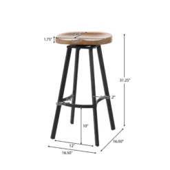 Set Of 2 Albia Swivel 31.5" Barstool - Natural/Black - Christopher Knight Home -FurniVerse Store GUEST 12a8fc64 2138 42f1 979f 67c50828a58c