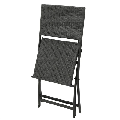 El Paso Set Of 2 Wicker Patio Folding Chairs: Weather-Resistant, UV-Protected - Christopher Knight Home 3 El Paso Set Of 2 Wicker Patio Folding Chairs: Weather-Resistant, UV-Protected - Christopher Knight Home - Image 3