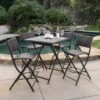 Christopher Knight Home Margarita Outdoor Wicker Folding 5 Piece Bar Set, Multibrown