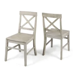 Set Of 2 Roshan Farmhouse Acacia Dining Chair - Christopher Knight Home -FurniVerse Store GUEST 173e2357 00c7 4232 a8f2 f569d7a464b7