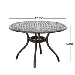 Christopher Knight Home Sarasota 5-Piece Cast Aluminum Outdoor Dining Set With Floral Scroll Design 11 Christopher Knight Home Sarasota 5-Piece Cast Aluminum Outdoor Dining Set With Floral Scroll Design -FurniVerse Store GUEST 184a7e9b 5bb5 4d17 b350 5fe8e66834e1