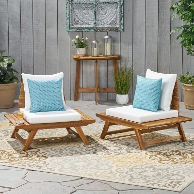 Christopher Knight Home Sedona Outdoor Acacia Wood Club Chairs With Cushions (Set Of 2) 1 Christopher Knight Home Sedona Outdoor Acacia Wood Club Chairs With Cushions (Set Of 2)