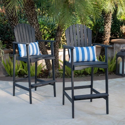 Christopher Knight Home Malibu Outdoor Acacia Wood 29.5 Inch Adirondack Barstools (Set Of 2) 9 Christopher Knight Home Malibu Outdoor Acacia Wood 29.5 Inch Adirondack Barstools (Set Of 2) - Image 9
