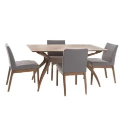 5pc Kwame 60" Curved Leg Dining Set - Christopher Knight Home -FurniVerse Store GUEST 1b203fa5 58ae 40ec b4e6 50c1c002b3b8