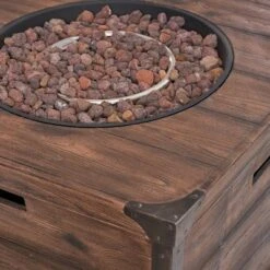 Hampton 5pc Wood & Wicker Club Chair Set With Fire Pit - Christopher Knight Home -FurniVerse Store GUEST 1c05dda0 7336 4bdb 8bf8 a2a2241e9ee7