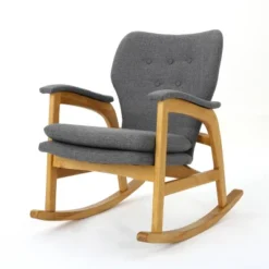 Braant Mid-Century Fabric Rocker - Christopher Knight Home -FurniVerse Store GUEST 1cb9e30d 21e4 4799 8d0b f97cd75d9c4e