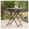 Margarita Square Wicker Bar Table Brown - Christopher Knight Home: Weather-Resistant, Iron Frame Patio Dining