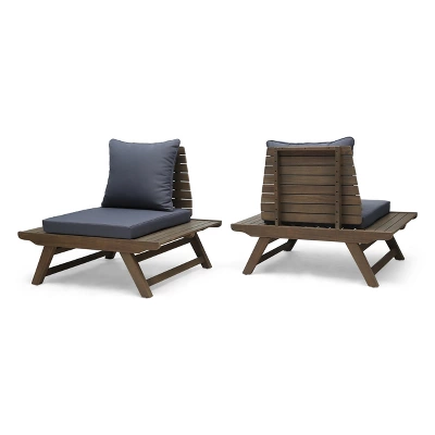 Christopher Knight Home Sedona Outdoor Acacia Wood Club Chairs With Cushions (Set Of 2) 10 Christopher Knight Home Sedona Outdoor Acacia Wood Club Chairs With Cushions (Set Of 2) - Image 10