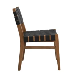 Christopher Knight Home Cassius Woven Faux Leather Rubberwood Dining Chair (Set Of 2) -FurniVerse Store GUEST 1e98ab35 4c8d 4f5e 947f 592bf6a9c206