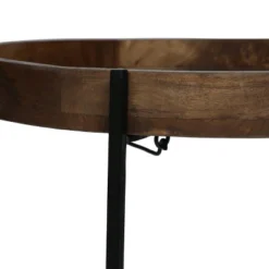 Tift Handcrafted Modern Industrial Mango Wood Folding Tray Top Side Table Natural/Black - Christopher Knight Home -FurniVerse Store GUEST 1fe806d5 5648 451e a602 06fd8997dfee