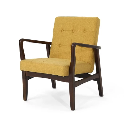 Marcola Mid Century Modern Upholstered Wood Framed Club Chair - Christopher Knight Home 5 Marcola Mid Century Modern Upholstered Wood Framed Club Chair - Christopher Knight Home - Image 5