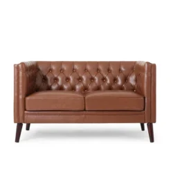 Holasek Contemporary Upholstered Tufted Loveseat - Christopher Knight Home -FurniVerse Store GUEST 20838796 6838 4351 972e c2e36dda535d