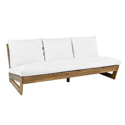 Christopher Knight Home Mistvale 67" Modern Acacia Wood Outdoor Sofa With Cushions 9 Christopher Knight Home Mistvale 67" Modern Acacia Wood Outdoor Sofa With Cushions - Image 9