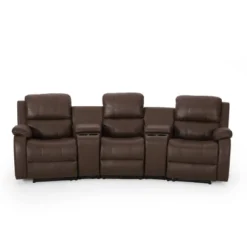 Meridan Contemporary Upholstered Theater Seating Reclining Sofa - Christopher Knight Home -FurniVerse Store GUEST 20a62be3 585d 406f 99af 205efba835e7