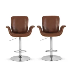 2pc Romer Mid Century Modern Bentwood Adjustable Swivel Counter Height Barstools - Christopher Knight Home -FurniVerse Store GUEST 20bd6647 609b 4688 9149 b72b485b025b