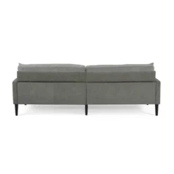 Malverne Contemporary 3 Seater Fabric Sofa With Accent Pillows Gray/Dark Brown - Christopher Knight Home -FurniVerse Store GUEST 20e07c9e 5e37 4207 b662 772cffae8648