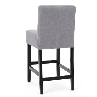 Set Of 2 26" Lopez Fabric Counter Height Barstools - Christopher Knight Home 5 Set Of 2 26" Lopez Fabric Counter Height Barstools - Christopher Knight Home - Image 5