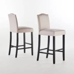 Set Of 2 Darren Contemporary Upholstered Barstools With Nailhead Trim - Christopher Knight Home 11 Set Of 2 Darren Contemporary Upholstered Barstools With Nailhead Trim - Christopher Knight Home -FurniVerse Store GUEST 219a1825 ad82 405e a09f 3fe3dccd1c78