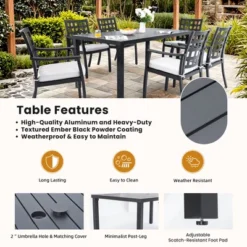 Christopher Knight Home Tracy Outdoor 7 Piece Aluminum Dining Set With Removable Sunbrella Cushions 12 Christopher Knight Home Tracy Outdoor 7 Piece Aluminum Dining Set With Removable Sunbrella Cushions -FurniVerse Store GUEST 22617ea1 e467 42de 8c20 59030f57c806