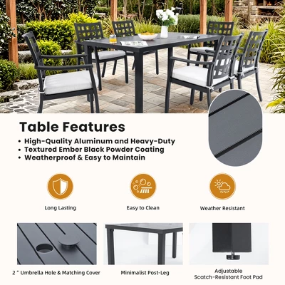 Christopher Knight Home Tracy Outdoor 7 Piece Aluminum Dining Set With Removable Sunbrella Cushions 6 Christopher Knight Home Tracy Outdoor 7 Piece Aluminum Dining Set With Removable Sunbrella Cushions - Image 6